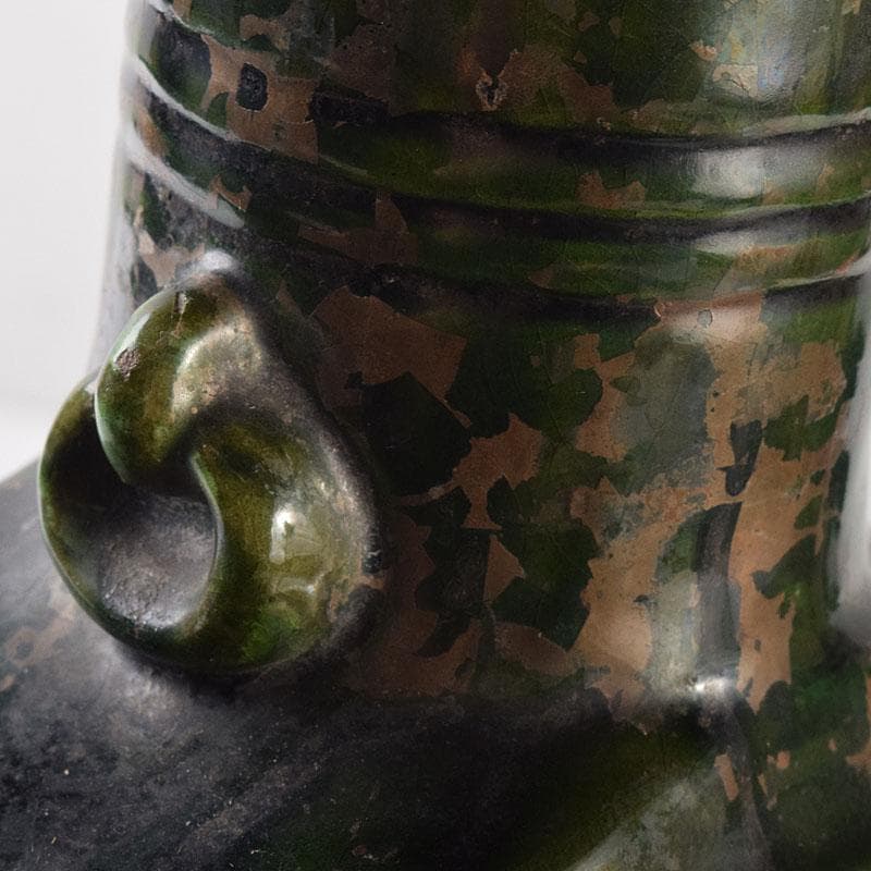 beach　刻花文　扁壷　花瓶　高さ約34cm　時代箱　V　R8628H