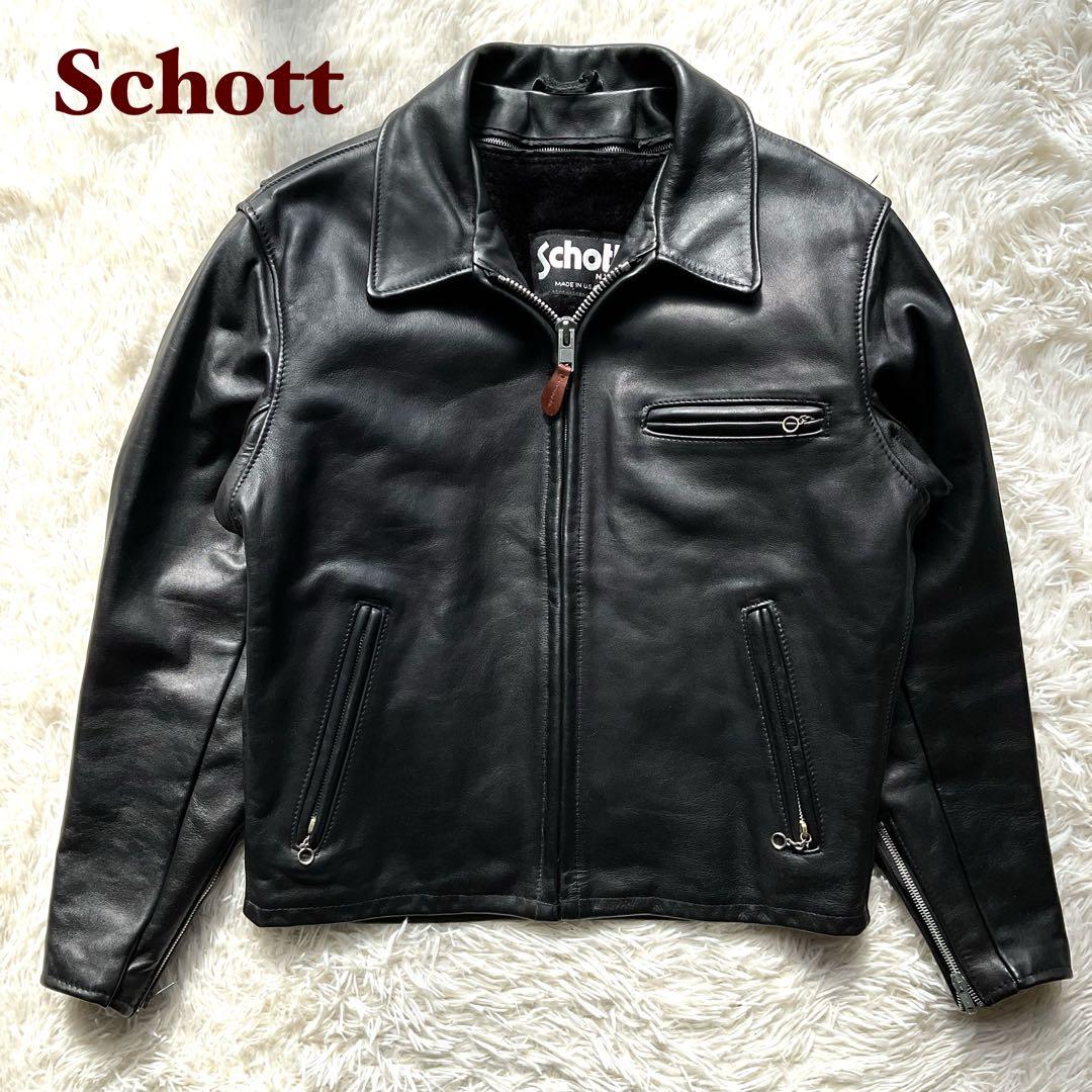 美品✨schott 642 レザージャケット　シングルライダース　USA製 40