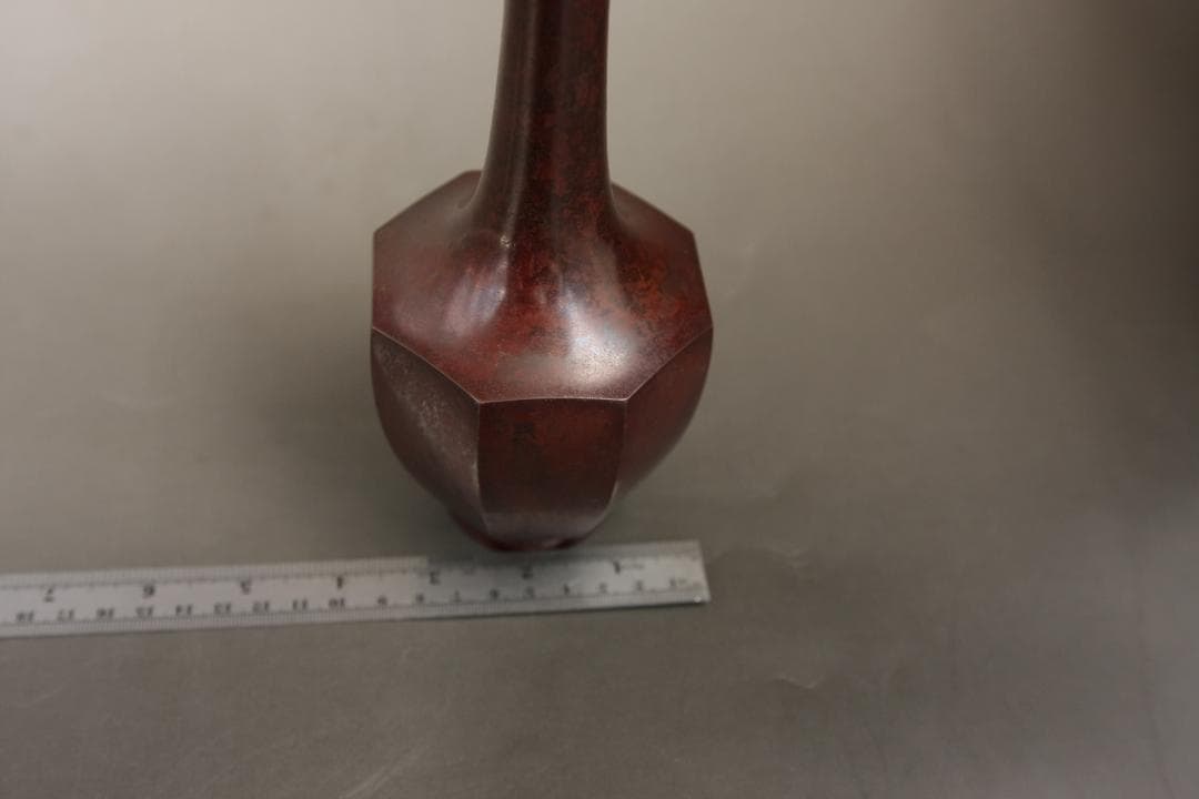 鶴首花入れ　金属製 茶道具