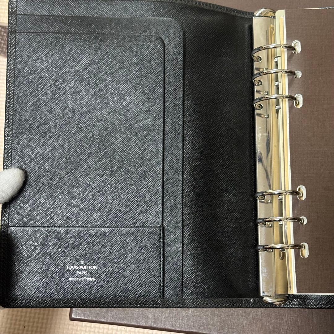 ルイヴィトン タイガ アジェンダ GM 手帳カバー リフィル付 ブラック