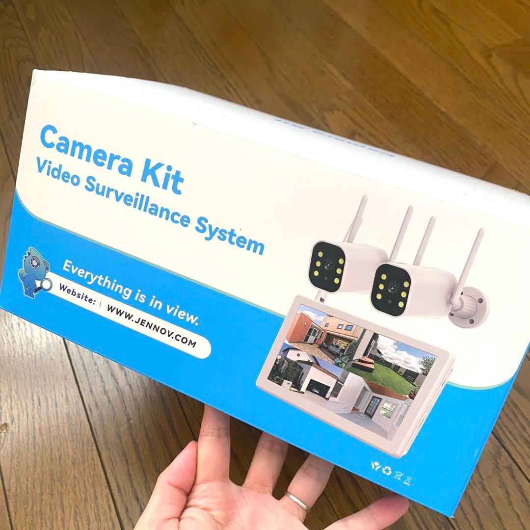 【800万画素対応・信号強化】防犯カメラ 屋外 2台 モニター付き ワイヤレス