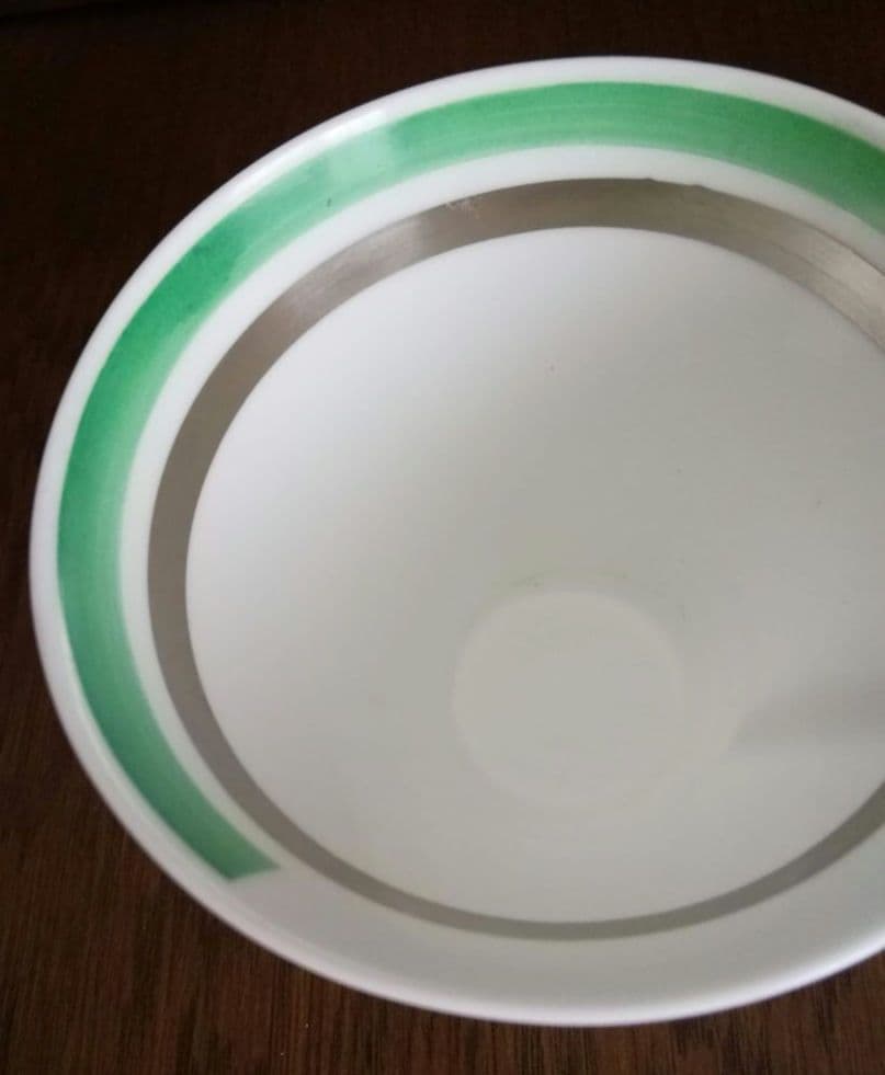 逸品　 シェリー　カッブ＆ソーサー　アールデコ　銀彩幾何学模様アンティーク