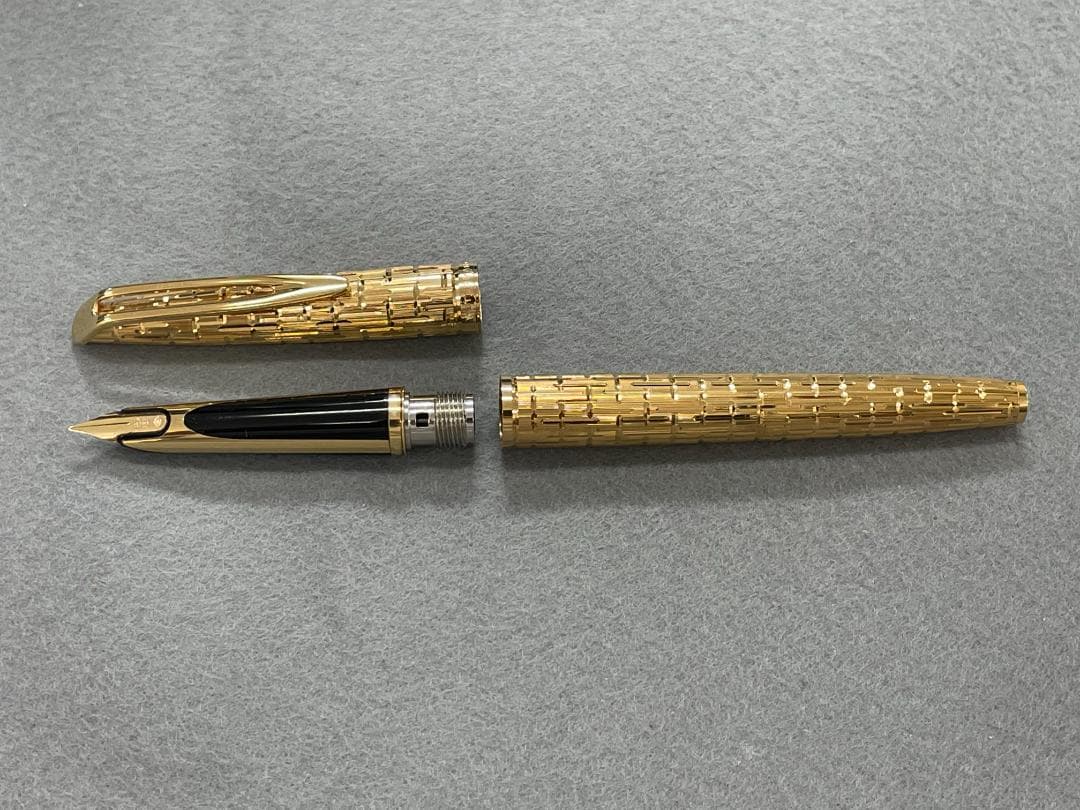 WATERMAN 万年筆 18Kゴールド 万年筆 編み目模様