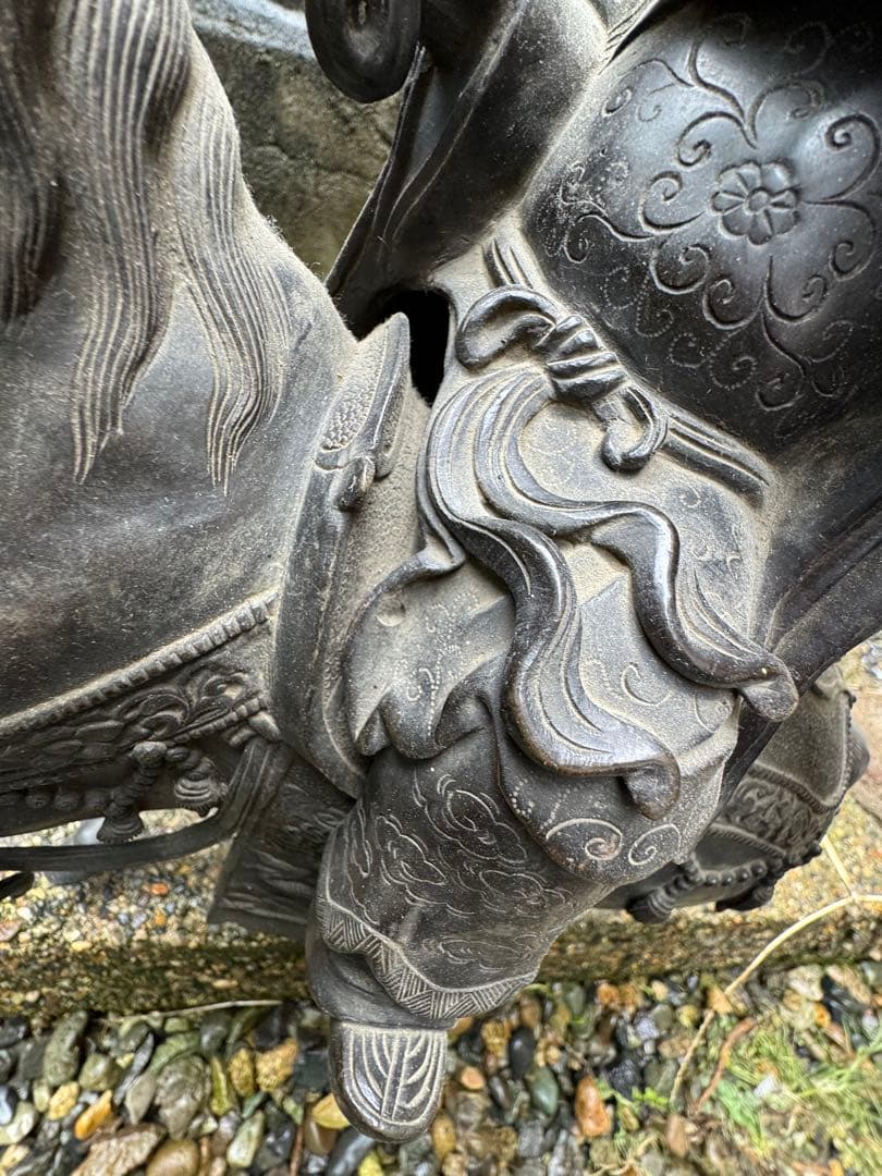 ‼️最後の値段‼️リサイクルFORT必見‼️4/14⑨‼️唐人乗り支那馬図‼️銅製香炉‼️