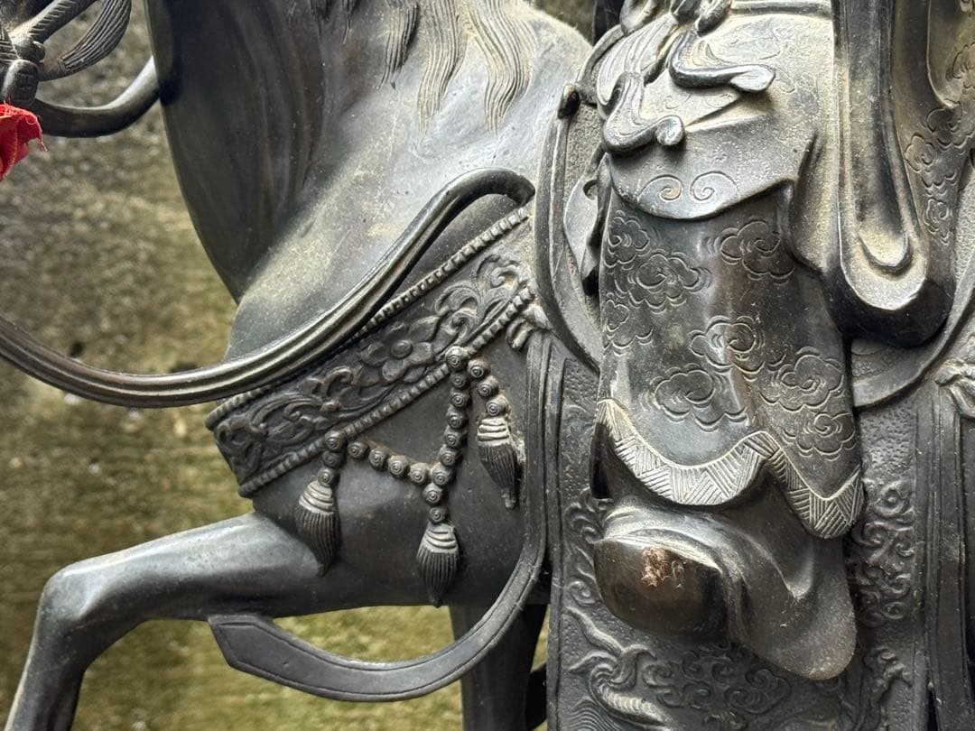 ‼️最後の値段‼️リサイクルFORT必見‼️4/14⑨‼️唐人乗り支那馬図‼️銅製香炉‼️