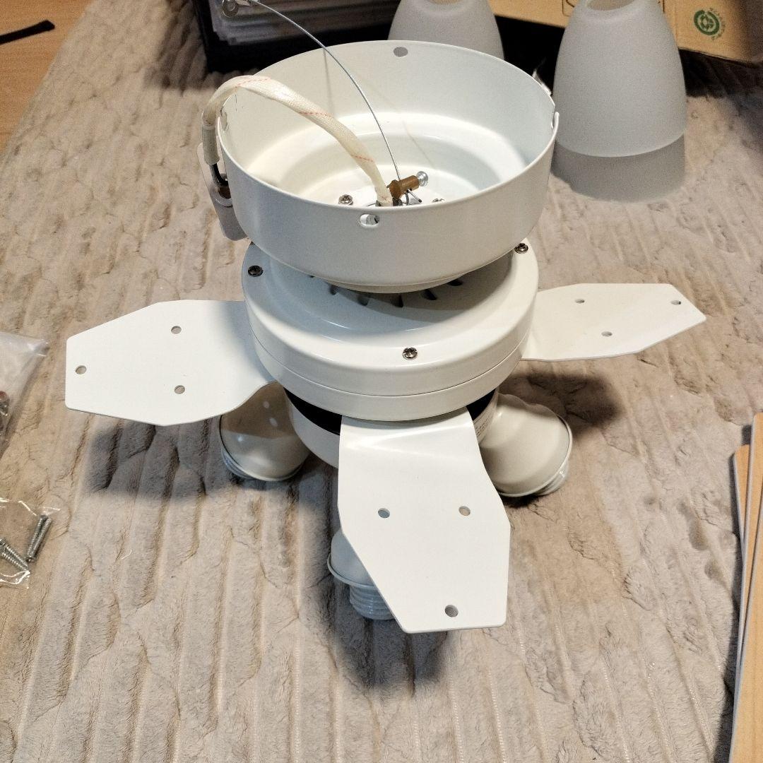 【電球付】LOWYA ロウヤ 4灯シーリングファン ナチュラル