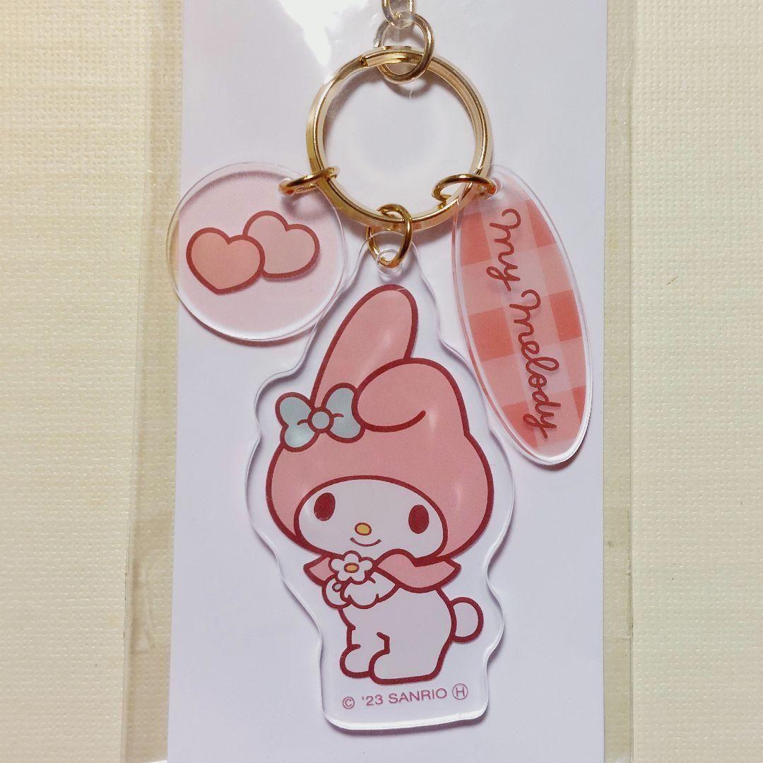 【新品】マイメロディ アクリルキーホルダー メッシュ　サンリオ