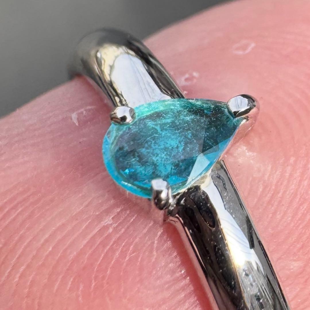 みぃ　パライバトルマリン　中宝研鑑別付0.140ct K10WGリング