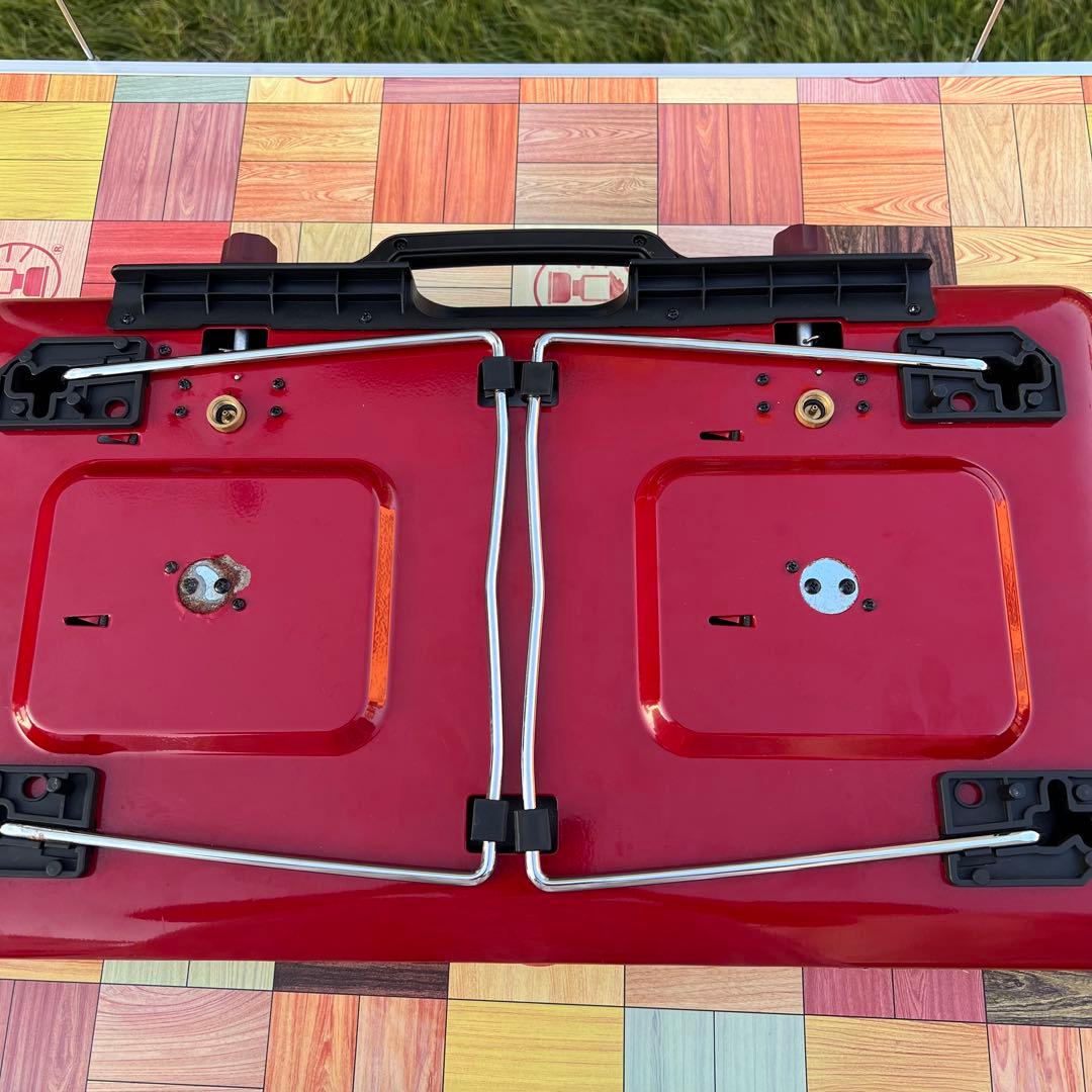 【美品】Coleman キッチン台　ツーバーナー　セット　コンロ　キャンプ