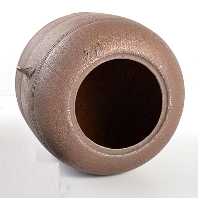 茶道具　釜師　畠春斎作　立俵釜　鉄釜　共箱　M　6614C