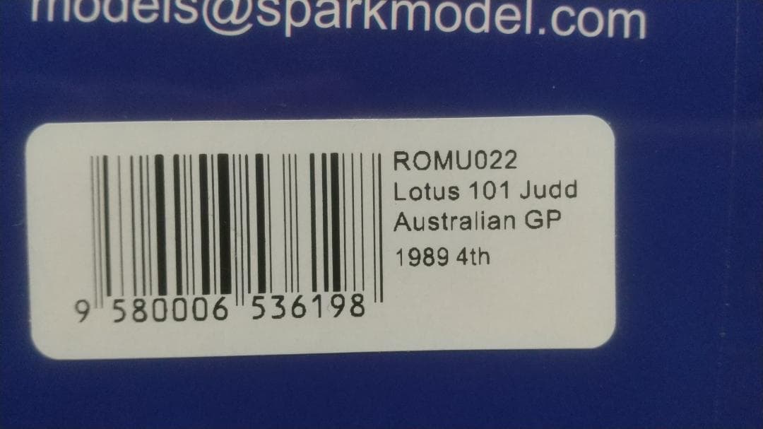 スパーク製　1/18 ロータス・ジャッド101　【新品】