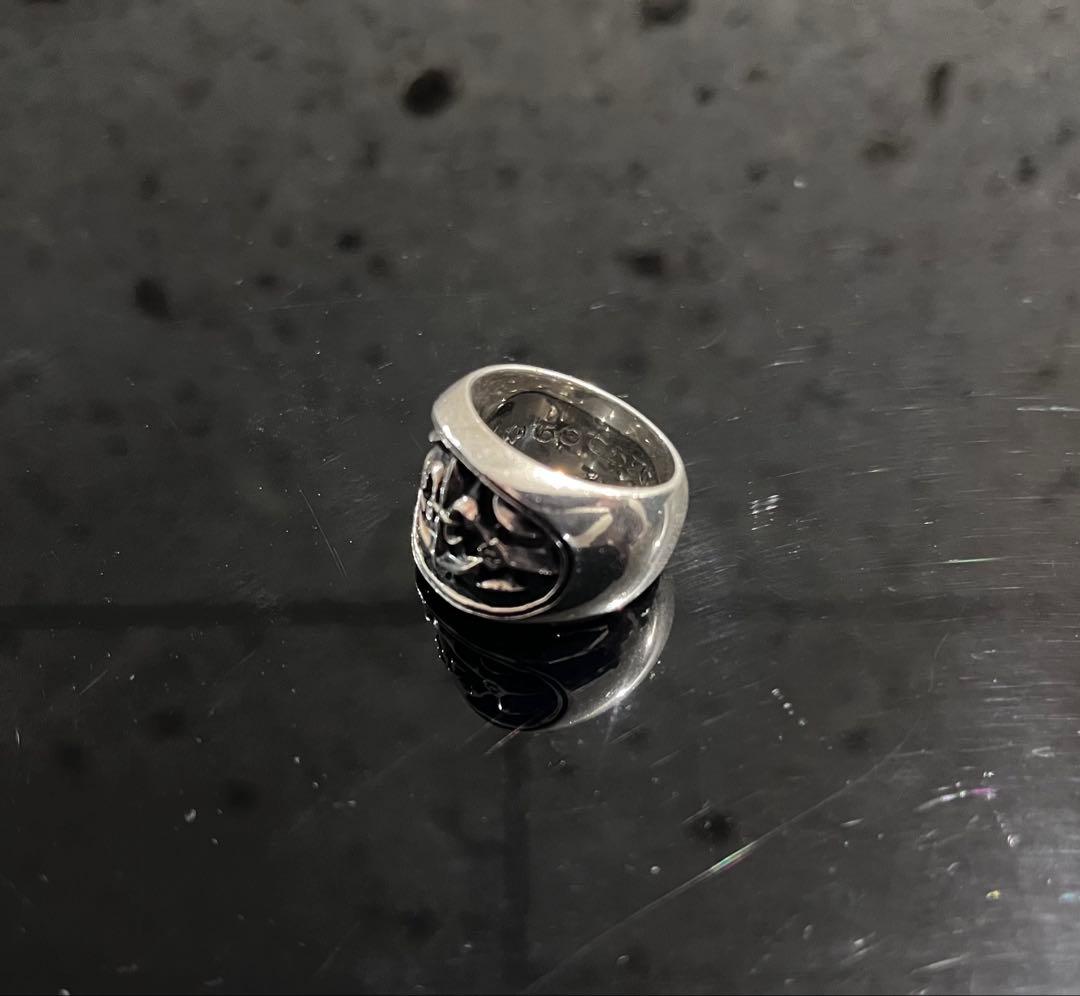 SILVER 950 LILY-ANCHOR OVAL RING 15号