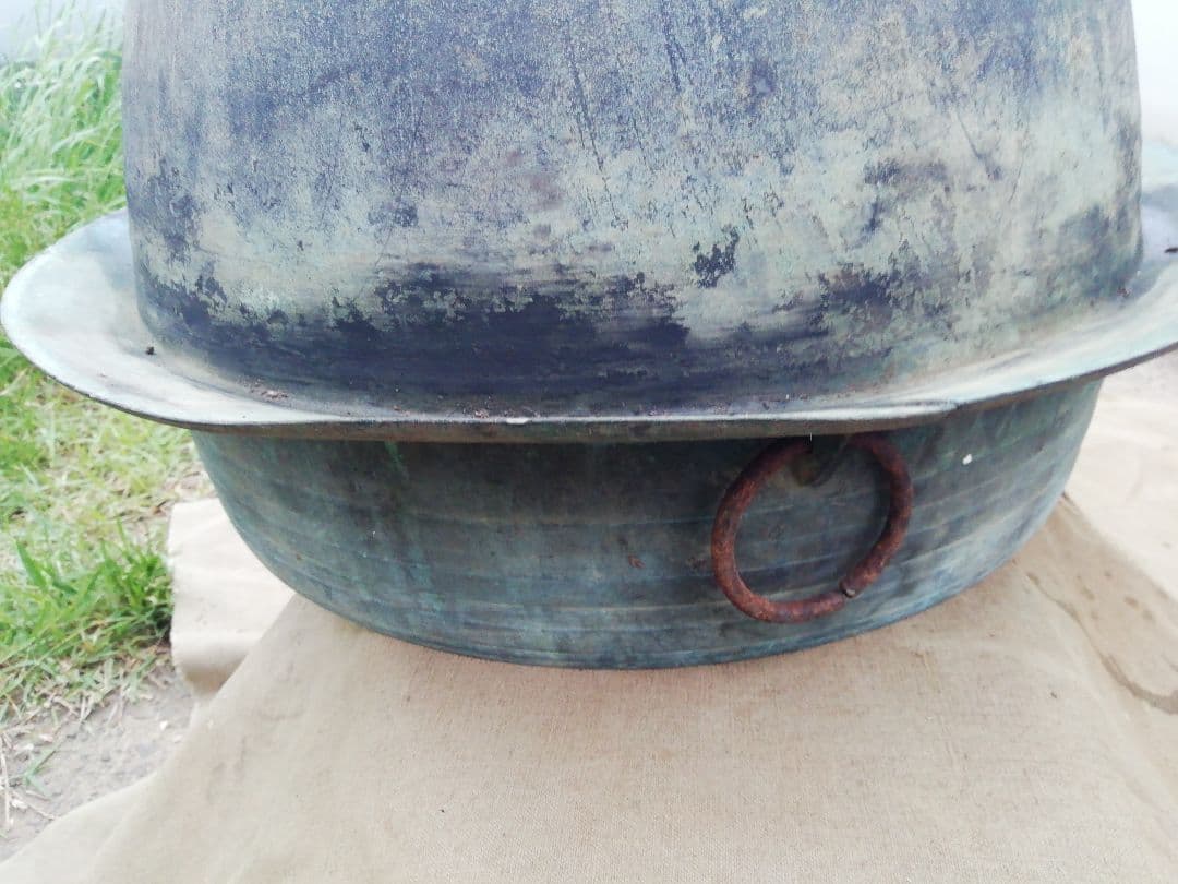 ♪昔の大型銅製 羽釜　13キロ