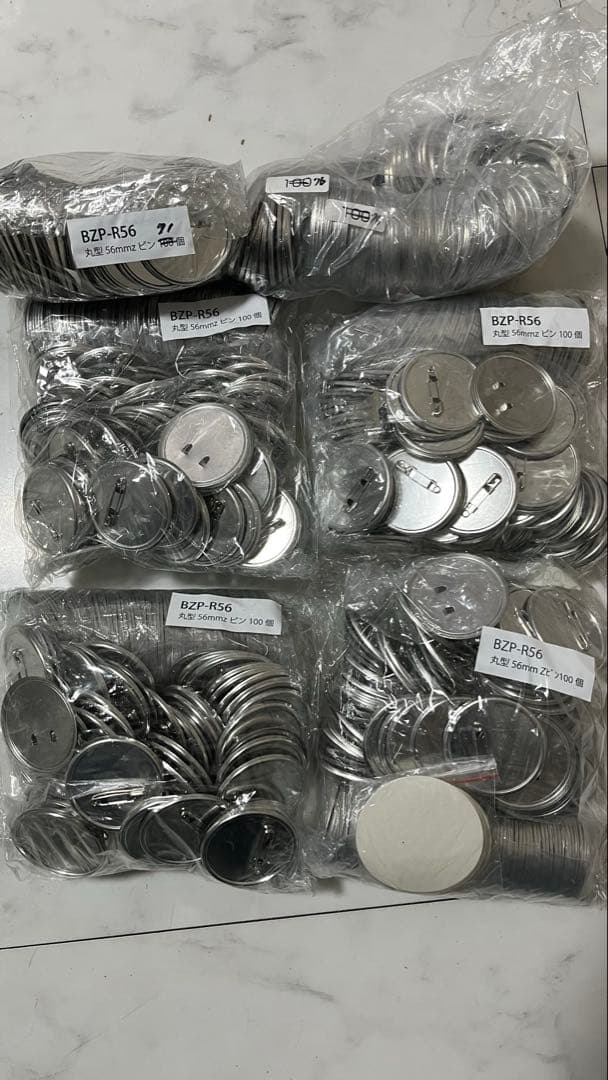 缶バッジマシーンセット56mmカット 32mmカット Zピン56mmx557個