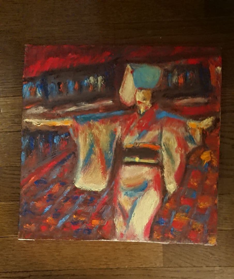 油彩画 『おわら風の盆』 S6