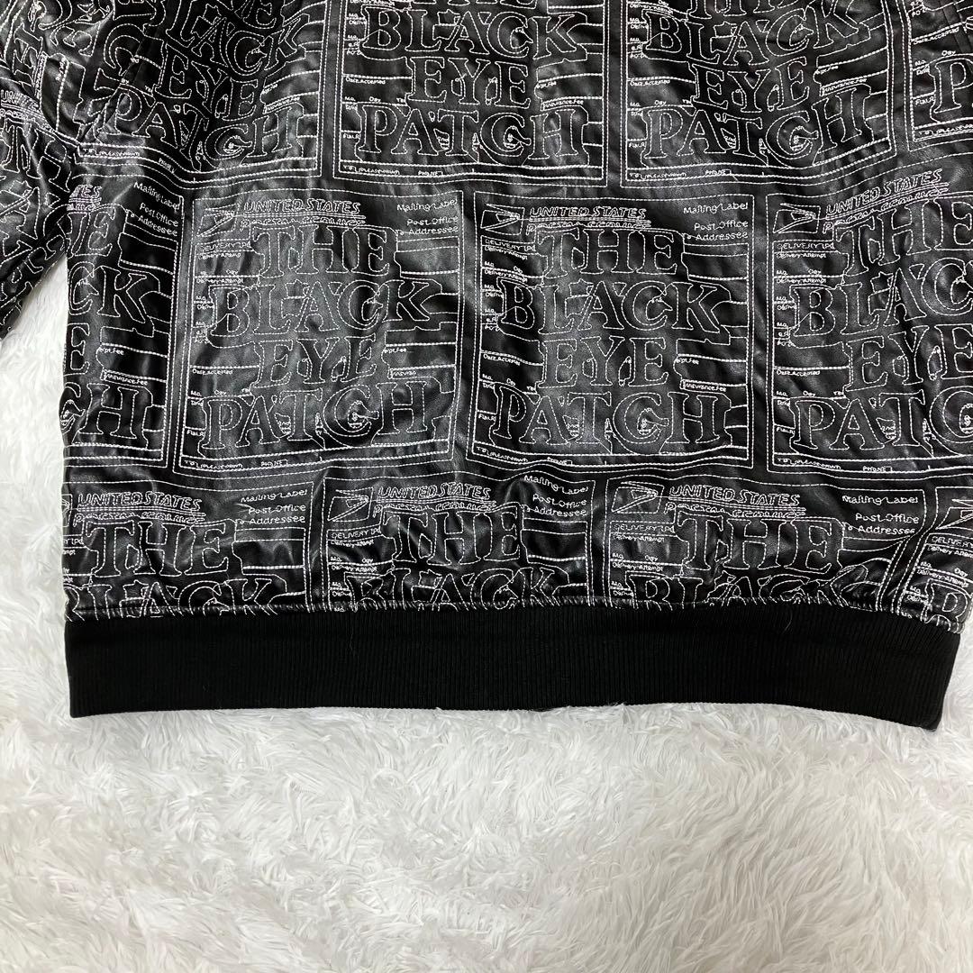 ブラックアイパッチ 総柄 刺繍　ジャケット ブルゾン　ジャンパー　ブラック　黒