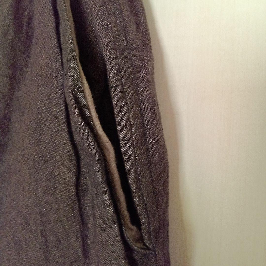 Y's(ワイズ)リネンガウチョパンツ　ダークブラウン(裏地付き)