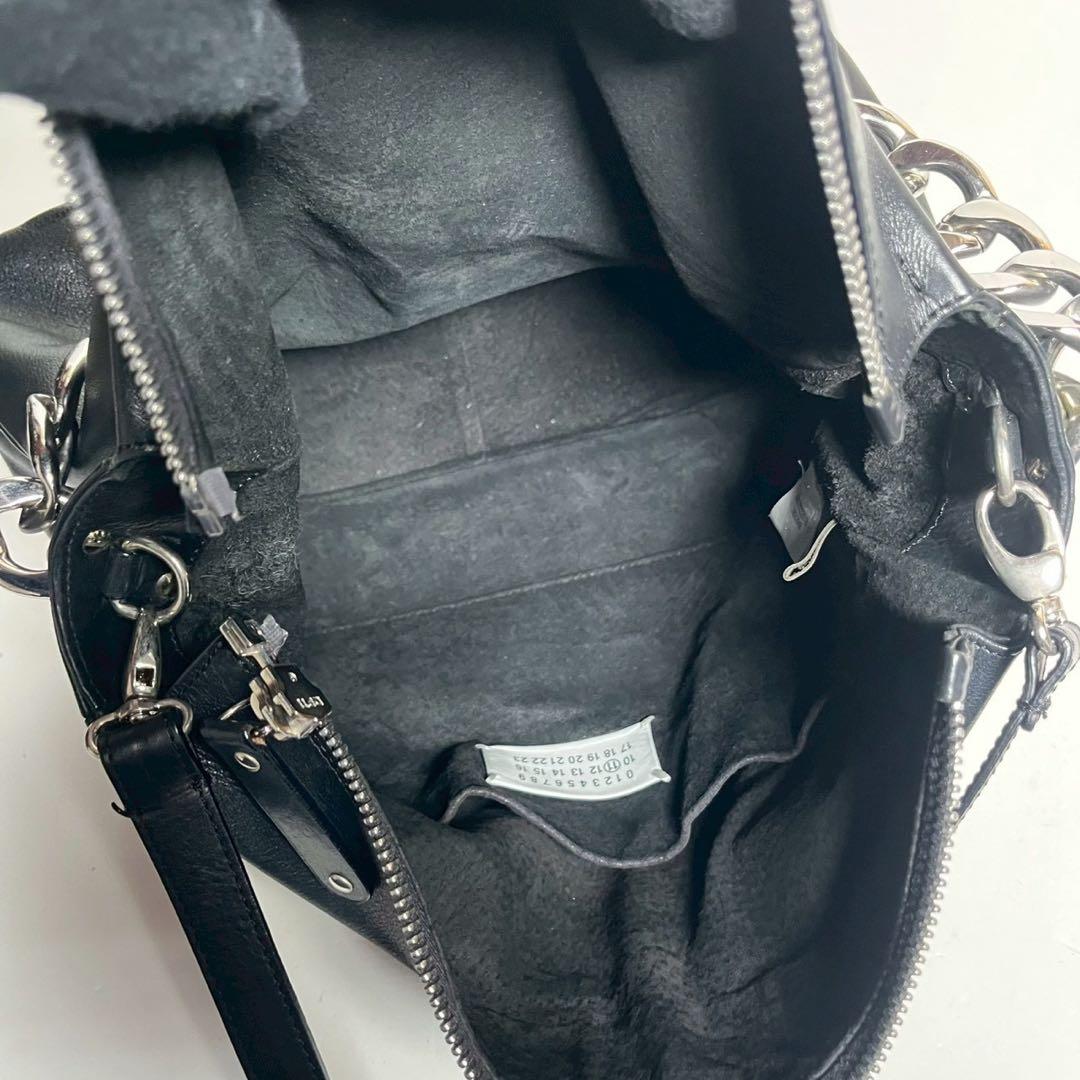 【超希少・極美品】マルジェラ 2way IDブレス チェーンショルダー 黒