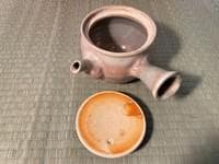 萩焼茶器揃 急須 茶注 湯呑 共箱付き　（玉佛山 野坂康起 ）