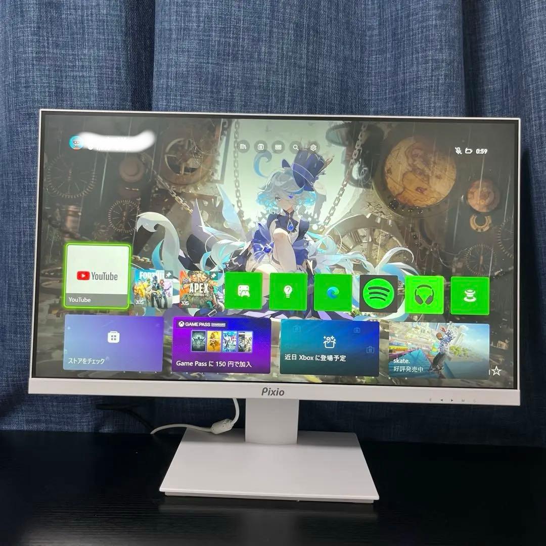 ディスプレイ・モニター本体 Pixio PX257 Prime White