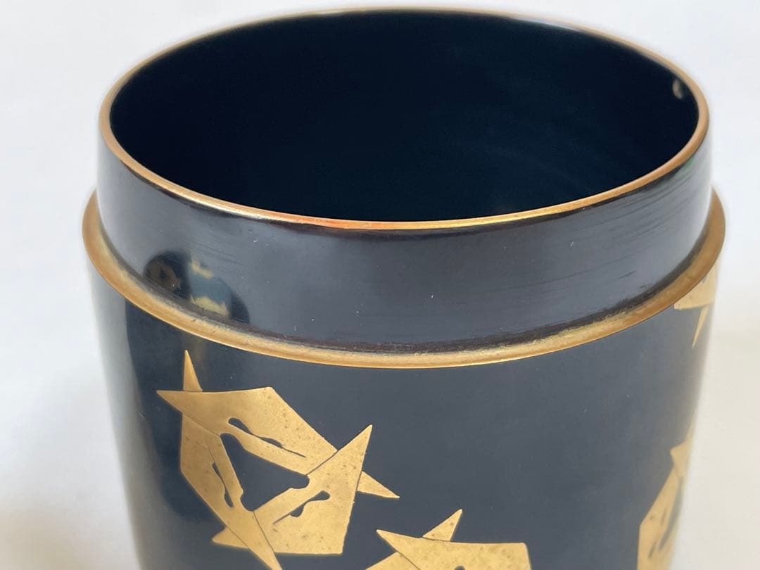 茶道具　二代　前端春斎　雅峯　鱗鶴蒔絵　吹雪　茶入　棗　漆　加賀蒔絵師