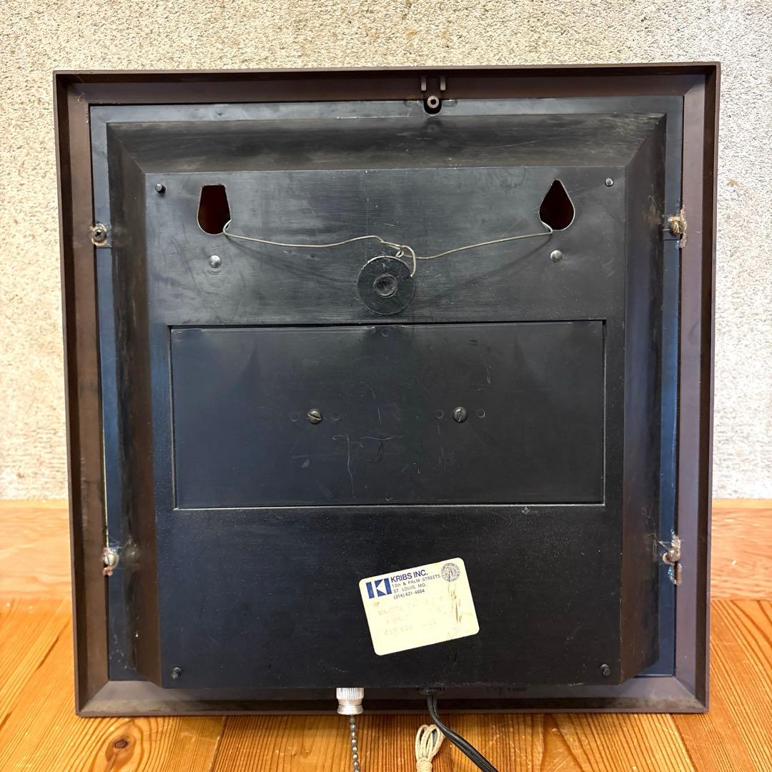 81年　バドワイザー　ライトアップ　看板　時計　クロック　バーランプ ガレージ