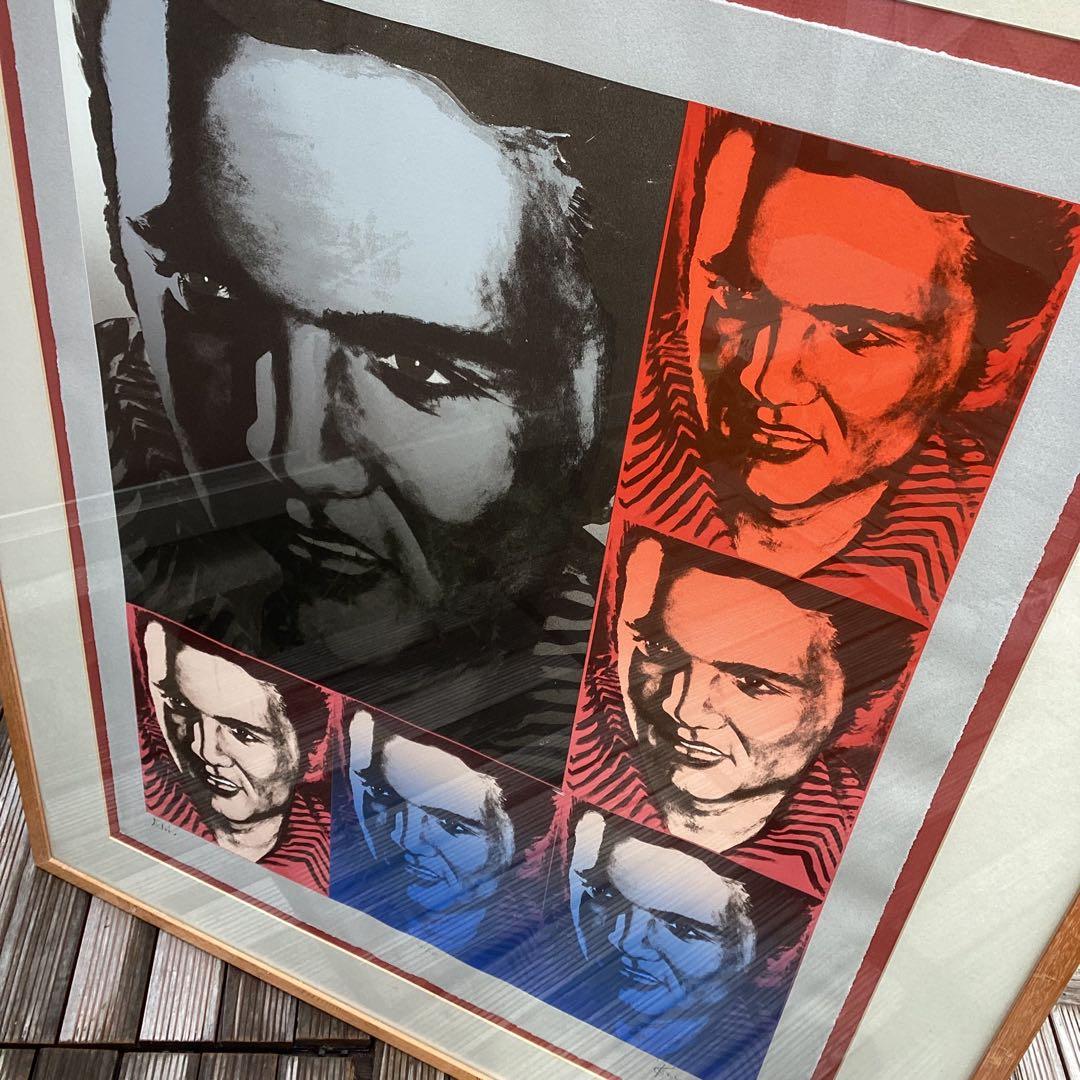 Ronnie Wood エルビス ポップアート 額縁付き　　（I 74