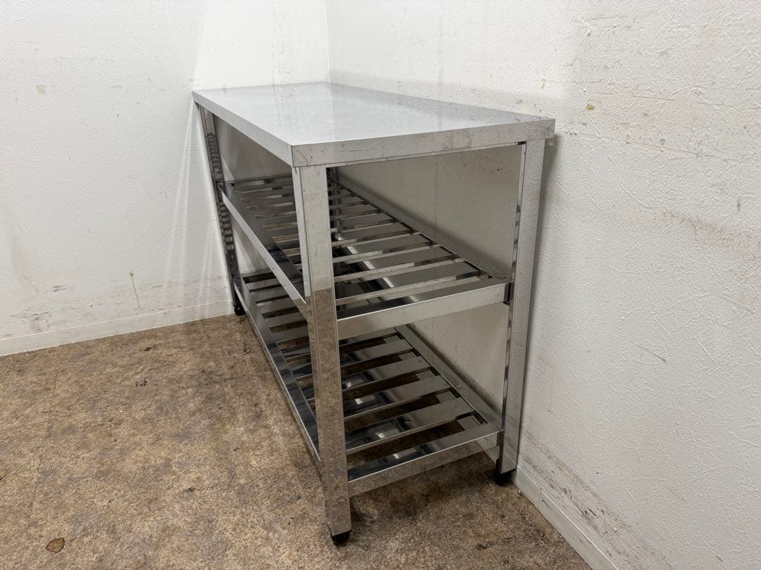 アズマ　ステンレス　作業台　２段スノコ　厨房　W１２００ｘD４５０ｘH８００ｍｍ