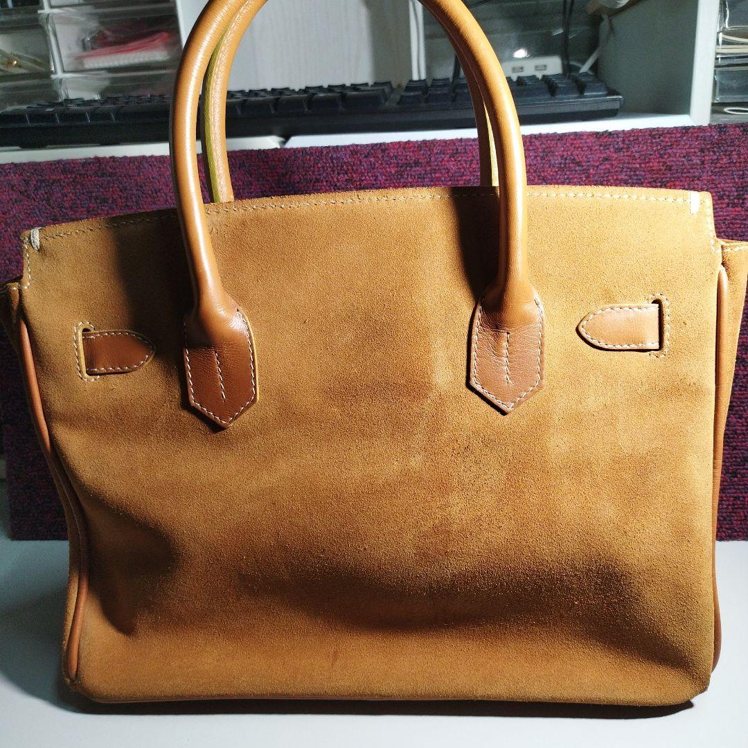 激レア　HIGH-CLASS キャメル スエード バッグ　現状販売　横幅30cm