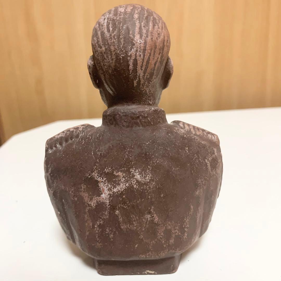 ☆匿名配送 軍人 胸像 レトロインテリア ブラウン ヴィンテージ アンティーク風