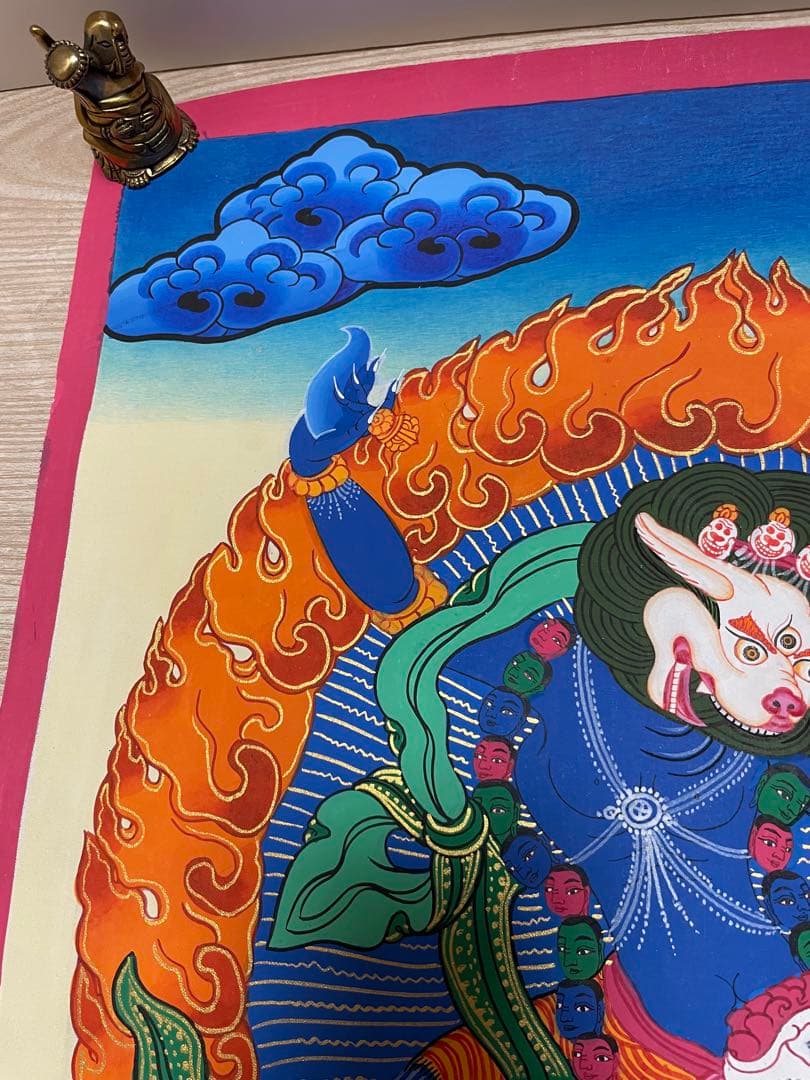 《 チベット密教　1点物 》 手描き　曼荼羅　ダキニ　ジョギニ　仏教　密教