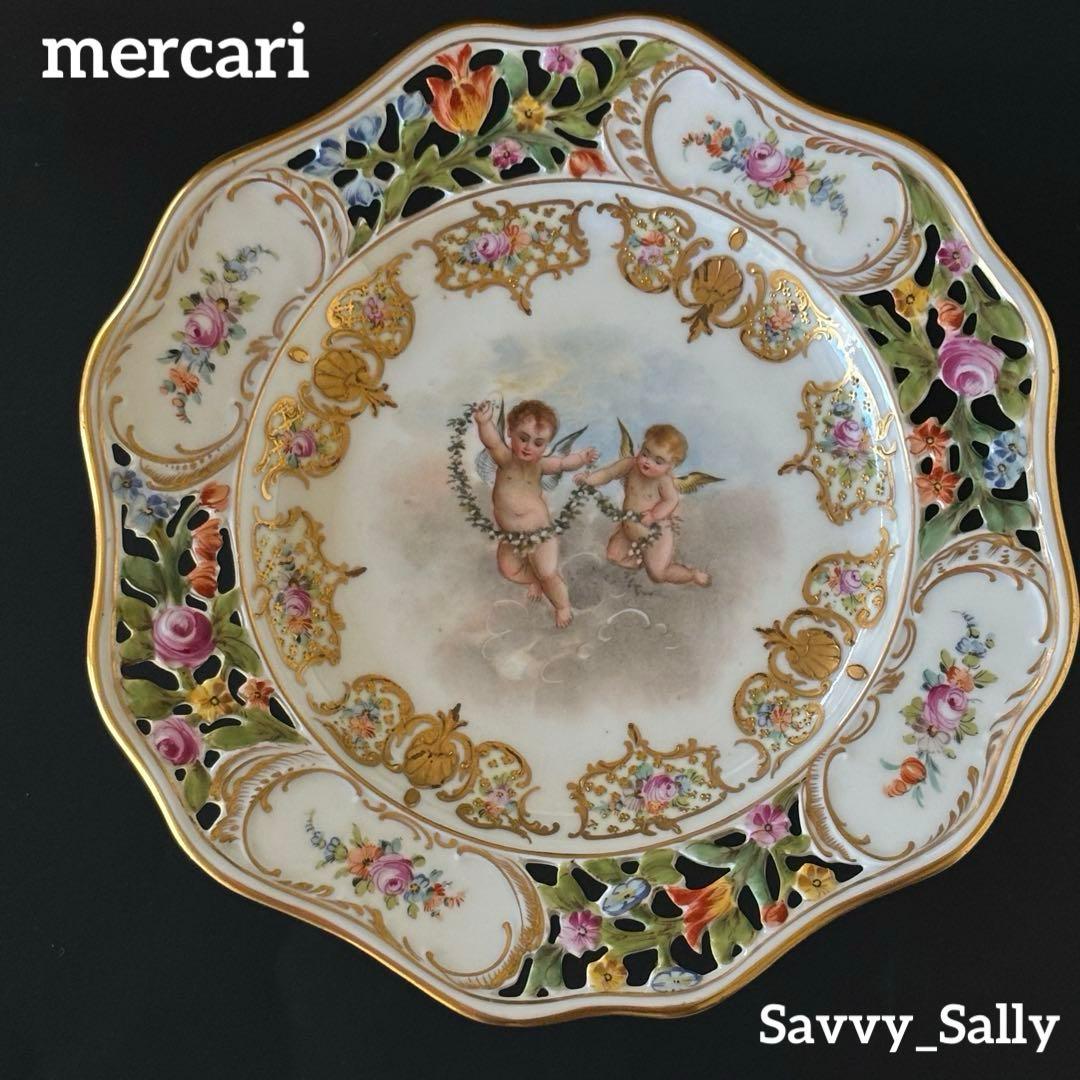 ドレスデン　カールティーメ工房　天使　コンポート