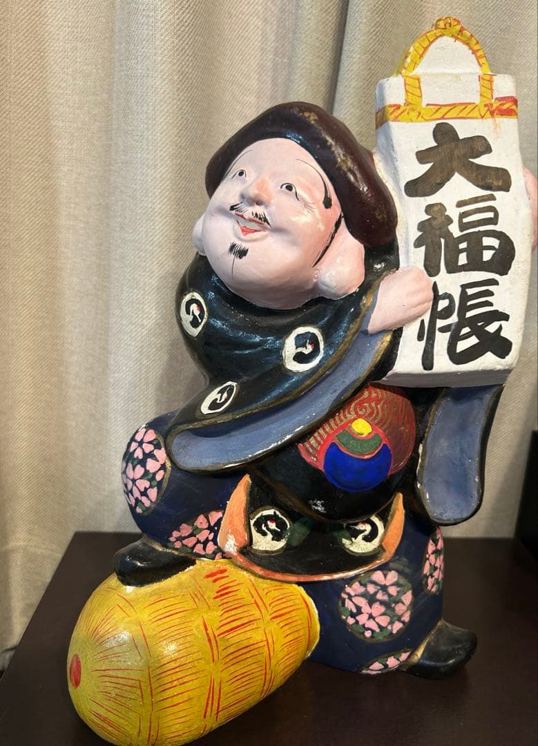 希少　長野県　中野雛人形　大福帳持ち大黒天　中野人形　中野土びな　郷土玩具