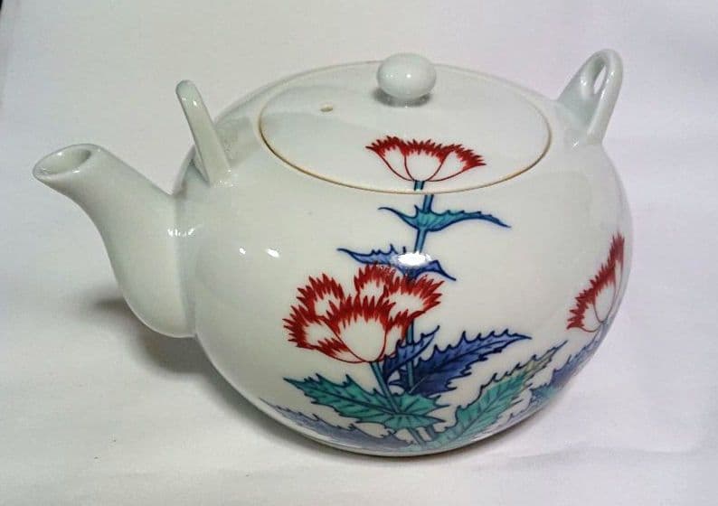 今右衛門茶器揃陶器の急須と湯呑みセットA396