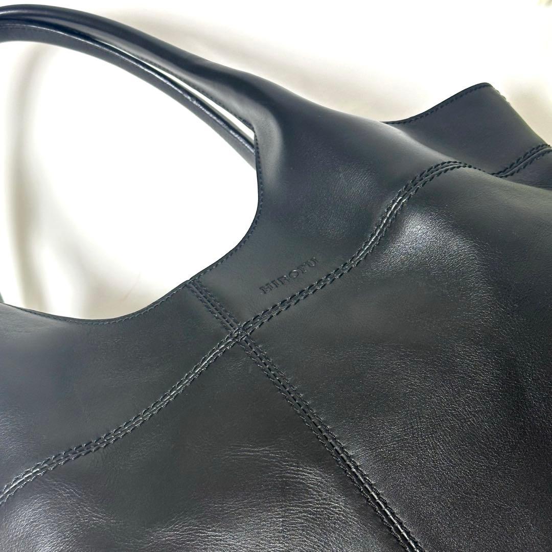 【美品】HIROFU アルコトートバッグ A4可レザー 軽量 上品 肩掛けBAG