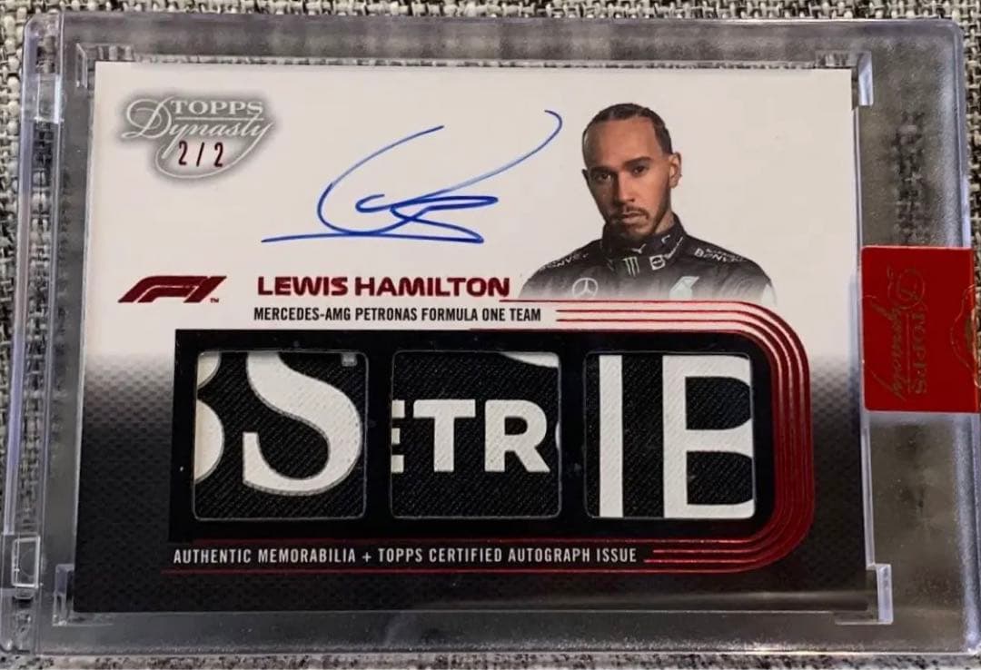 世界2枚！Topps Dynasty F1 ハミルトンBLACK サインカード