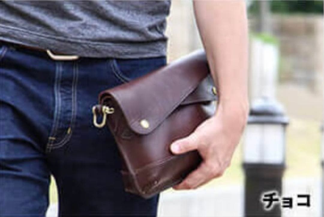 断*中様 ビアベリー ダブルフラップ M 迷彩チョコ ショルダーバッグ 本革 レ