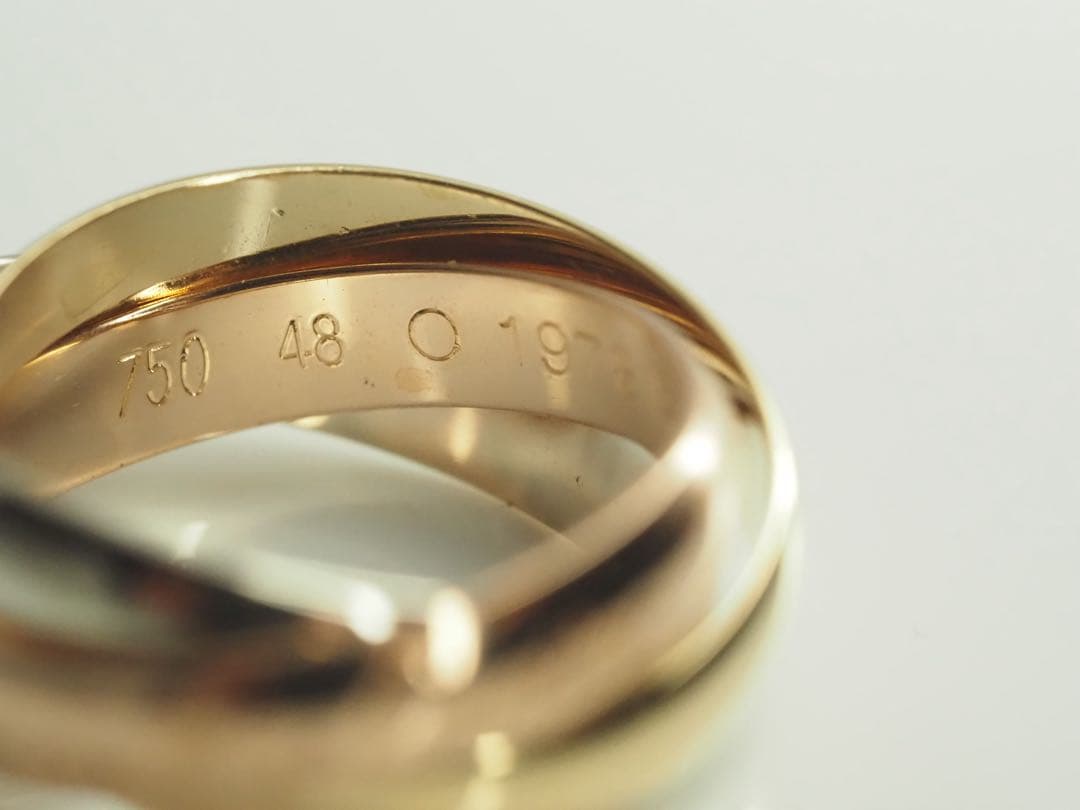 Cartie カルティエ　750 トリニティリング 48号　シリアル有　K18