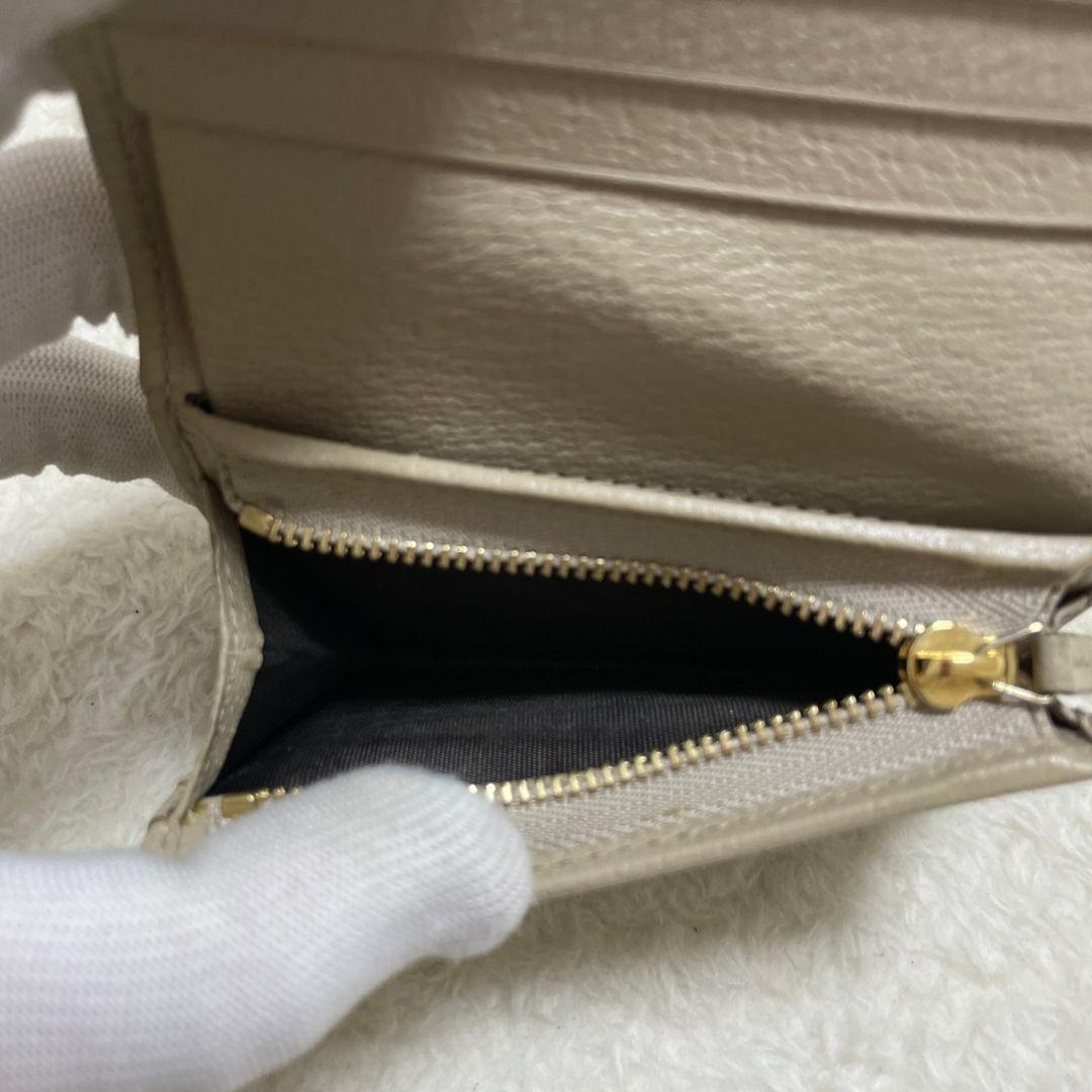 グッチ　GUCCI　折り財布　ホースビット　ベージュ　美品‼️