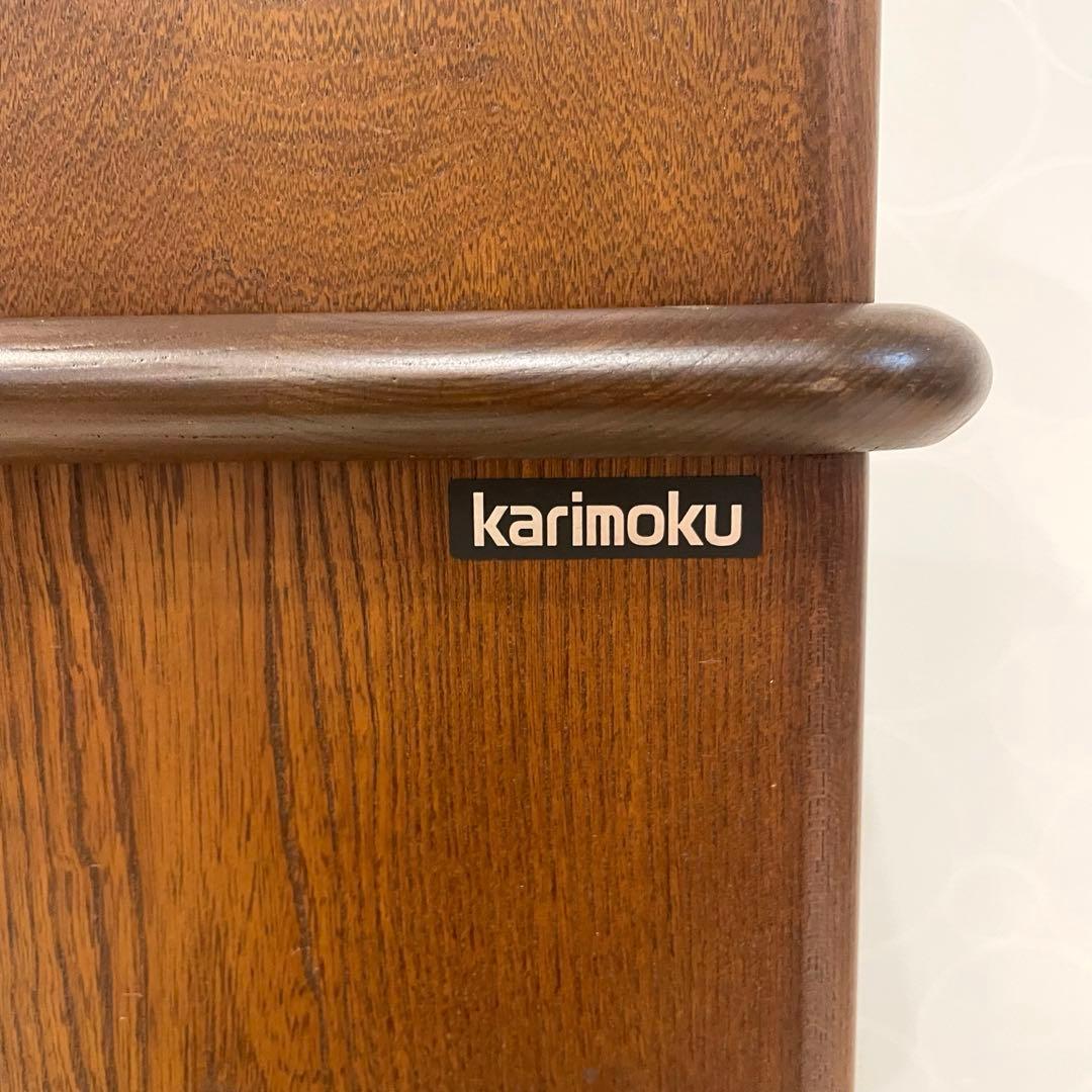【希少】オールドカリモク 電話台 アンティーク スリムラック サイドチェスト