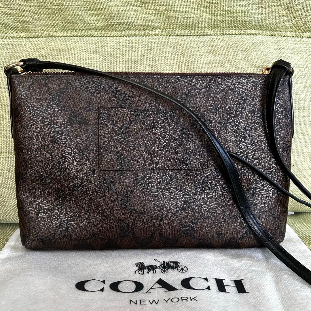 未使用　花柄　COACH コーチ　ショルダーバッグ スマホショルダー　レザー