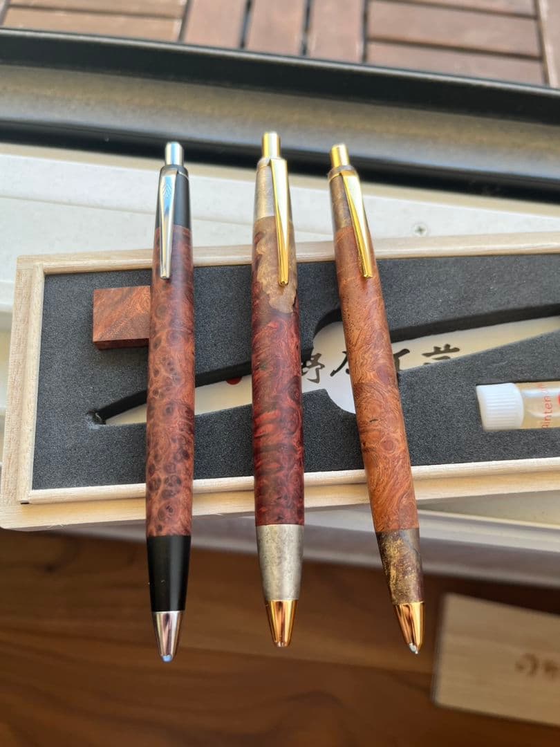 【完全新品未使用】特上花梨瘤源平 斑紋純銀色金具 野原工芸 限定モデル