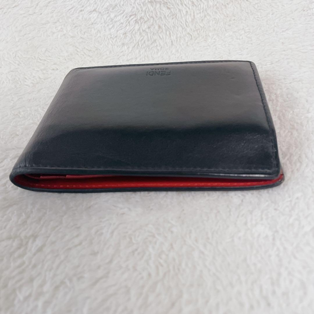 FENDI 二つ折り財布　フェンディ モンスター　バグズアイ折り財布　ウォレット