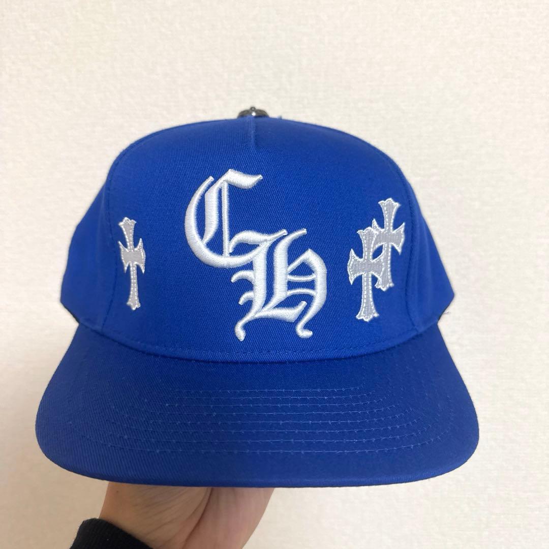 平本蓮着用 クロムハーツ クロス刺繍 青キャップ