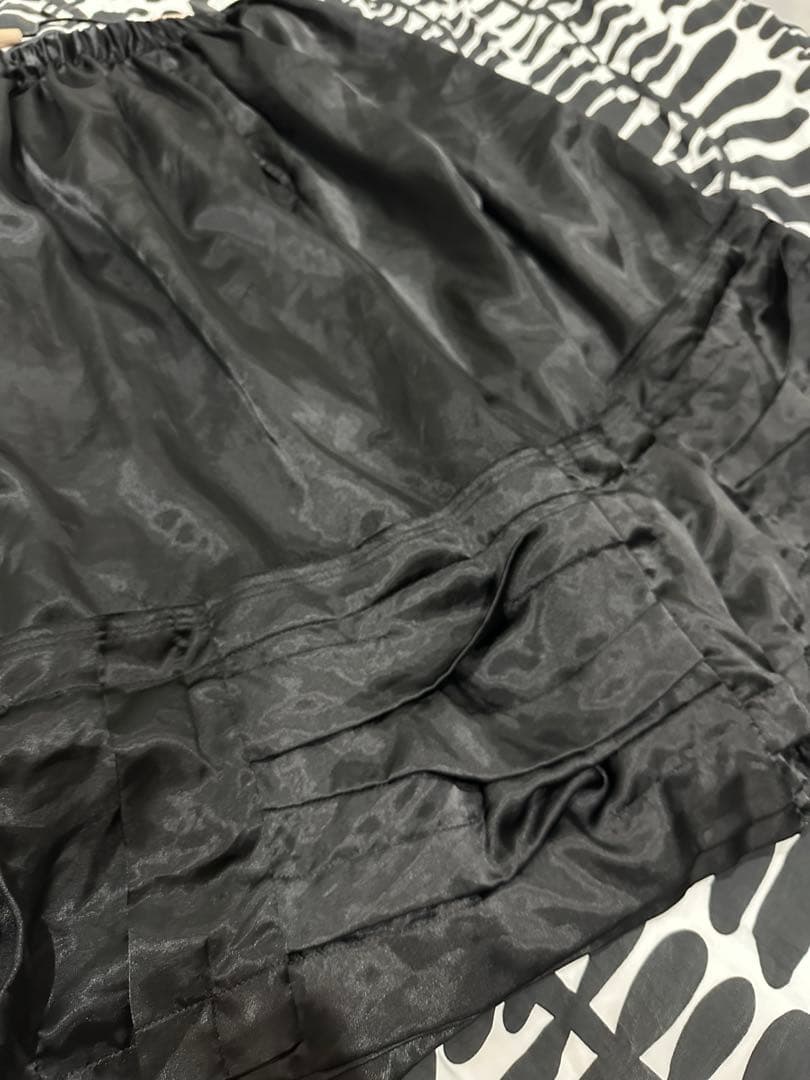 CDGコムデギャルソンサテン生地フレアスカート コムコム