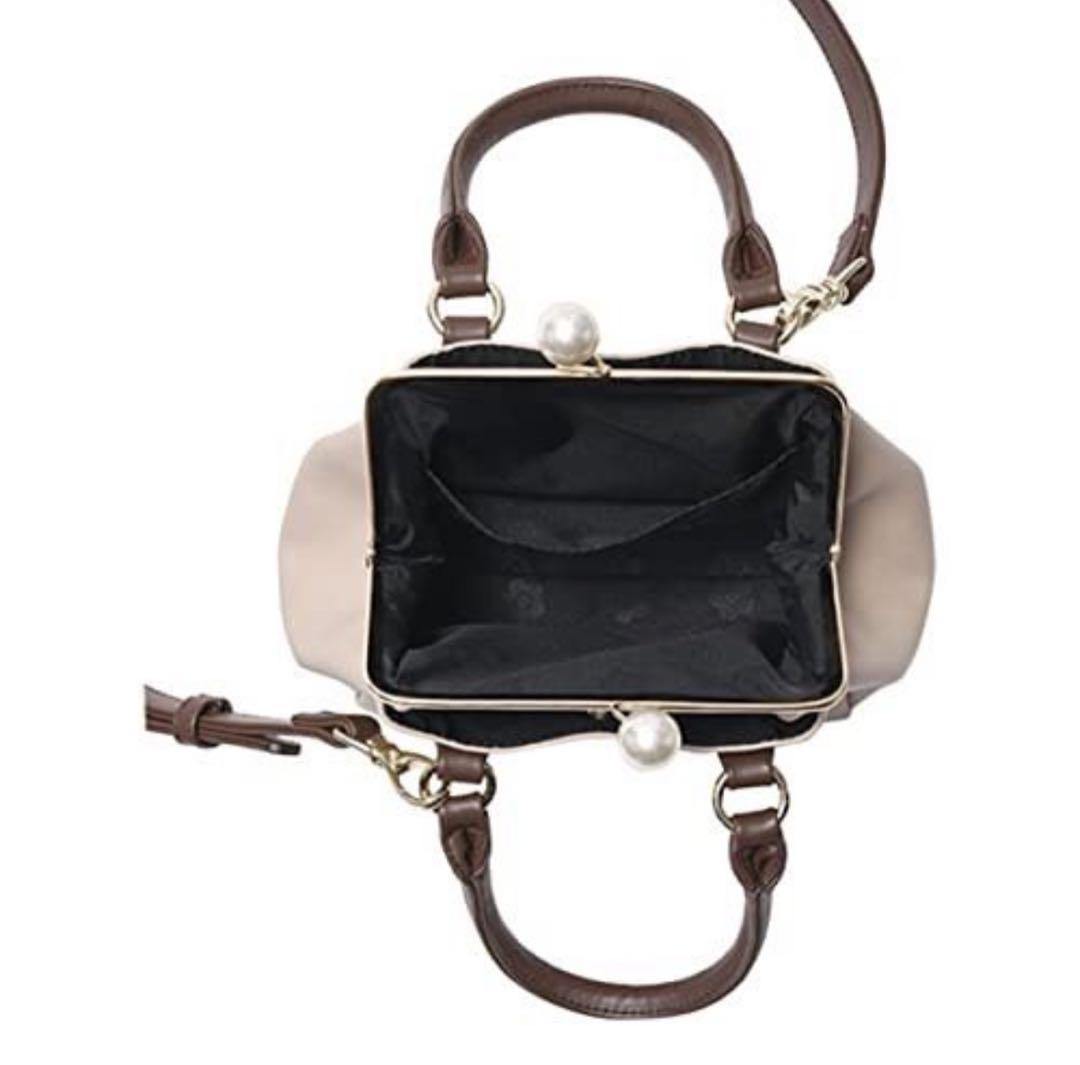 (・∀・) MARY QUANT パールガマ口 2WAYミニトート