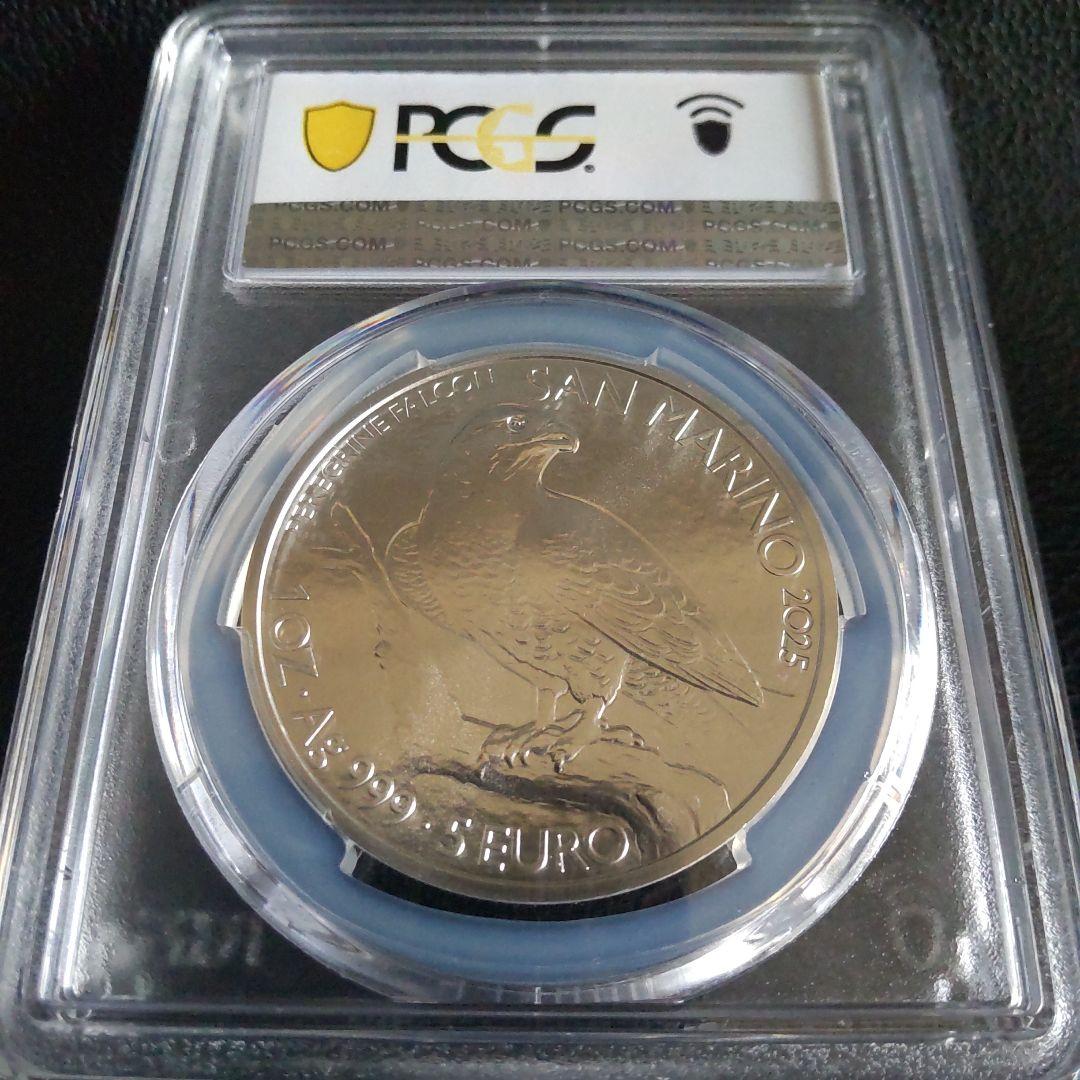 【最高鑑定】2025年 サンマリノ ペレグリンファルコン 1オンス銀貨 純銀