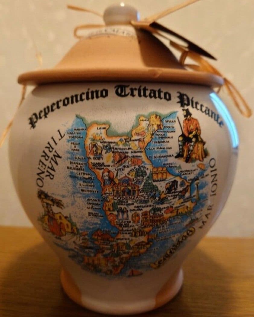 アンティーク　イタリア地図陶器調味料入れ　未使用品