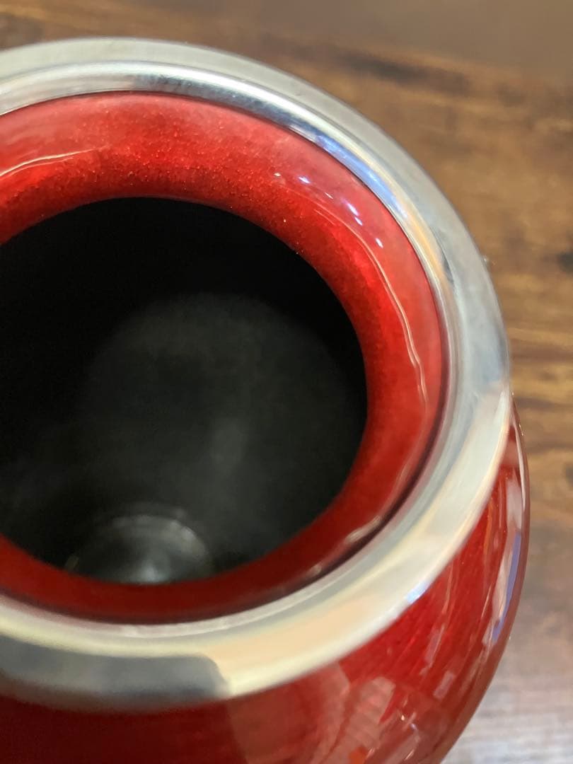 七宝焼 花瓶 菊柄 大小2個セット