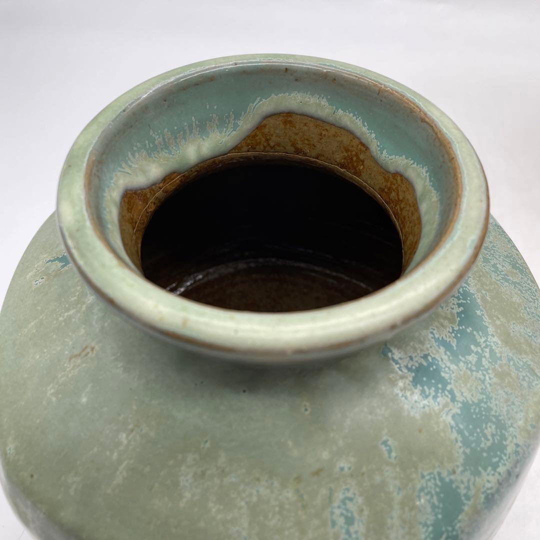 鳥取民藝　牛ノ戸焼　面取染め分け花瓶　93